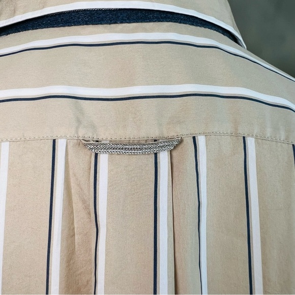 Lafayette 148 striped button down shirt - Picture 7 of 8